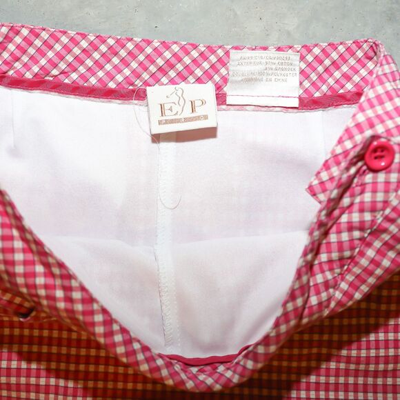 Vintage Y2K Pink Plaid High Waisted Mini Skort Preppy Style Golf Skirt Small - Picture 3 of 4